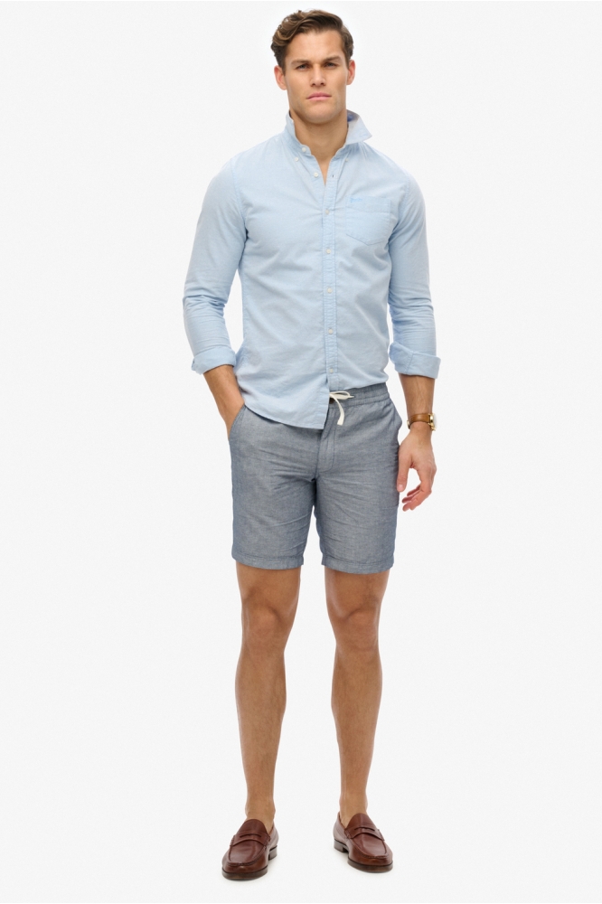 MERCHANT LINEN SHORT M7110455A NAVY STRIPE